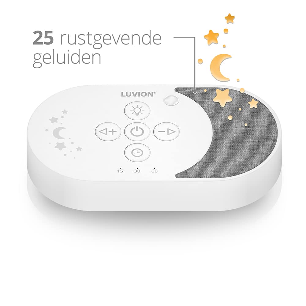De Luvion Moon Edition white noise beschikt over 25 ruisgeluiden