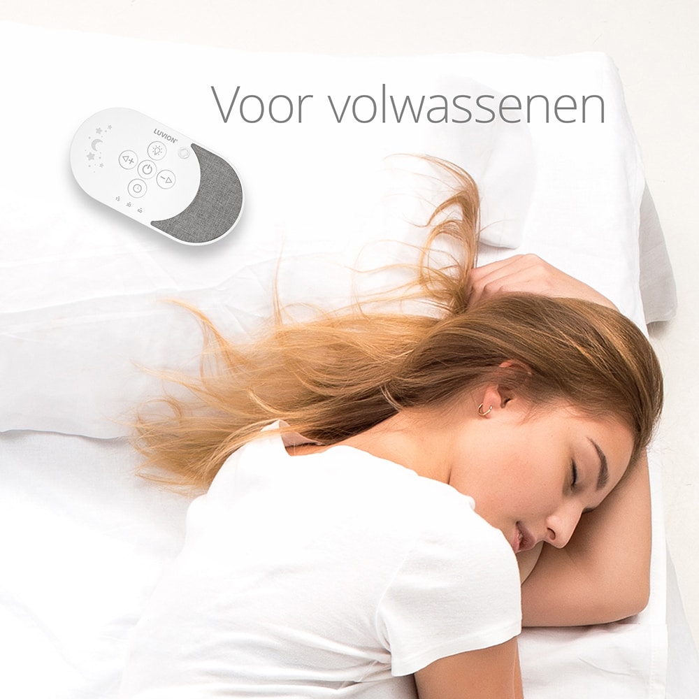 De Luvion White Noise Moon Edition is ook zeer geschikt als witte ruis machine voor volwassenen