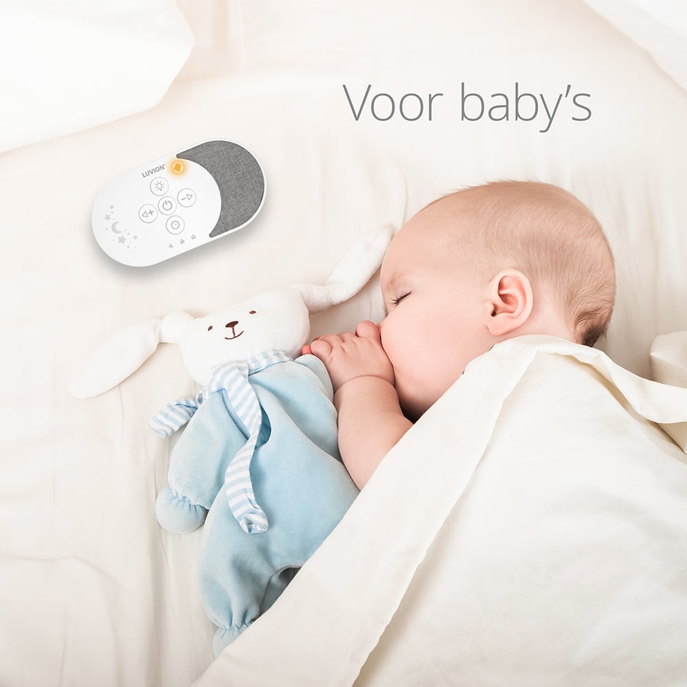 De Luvion Moon Edition witte ruis machine is ook zeer geschikt voor baby's